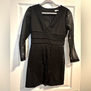 Black mesh cut out dress